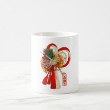 Café de Decoração de Ano Novo Japonês Shimekazari