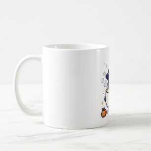 Caneca De Café Café de Gato com Chapéu de Bruxa Engraçado Arte de
