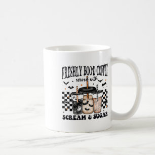 Caneca De Café Café de Halloween Freshly Boo servido com Gritar