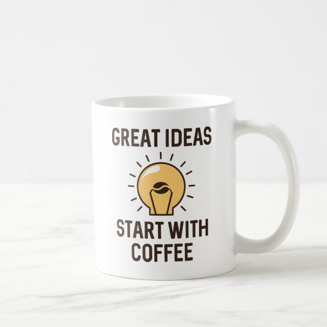 Caneca De Café Café de ideias excelentes (Direita)