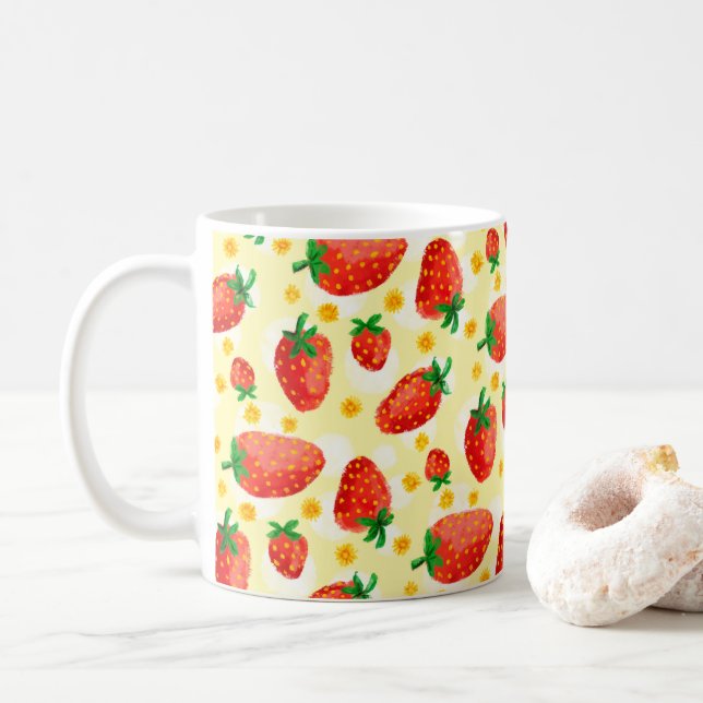 Caneca De Café Café de morango (Com Donut)