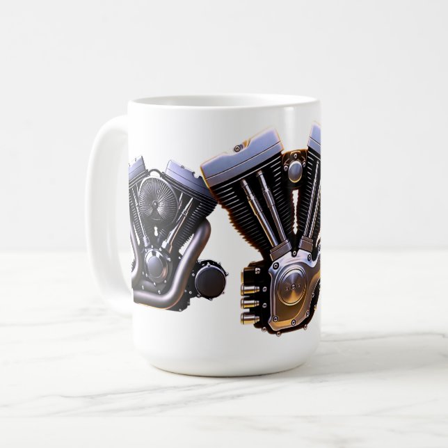 Caneca De Café Café de Motor de Moto (Frente Esquerda)