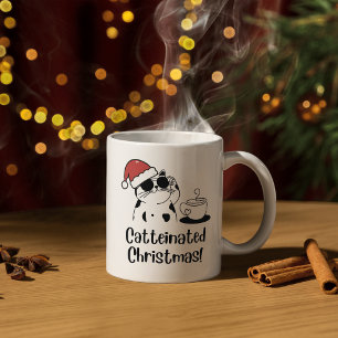 Caneca De Café Café de Natal Catteinated e Férias de Amante de Ga