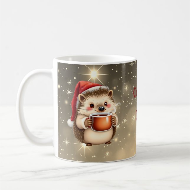Caneca De Café Café de Natal doouriço-cacheiro  (Esquerda)