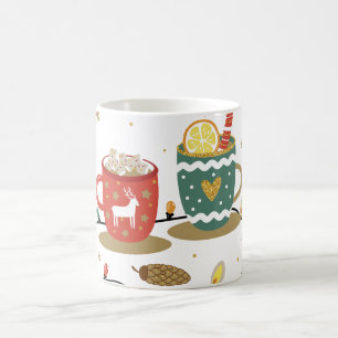 Caneca De Café Café de Natal Dourado