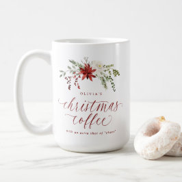 Caneca De Café Café de Natal Elegante com um Presente de Dose par