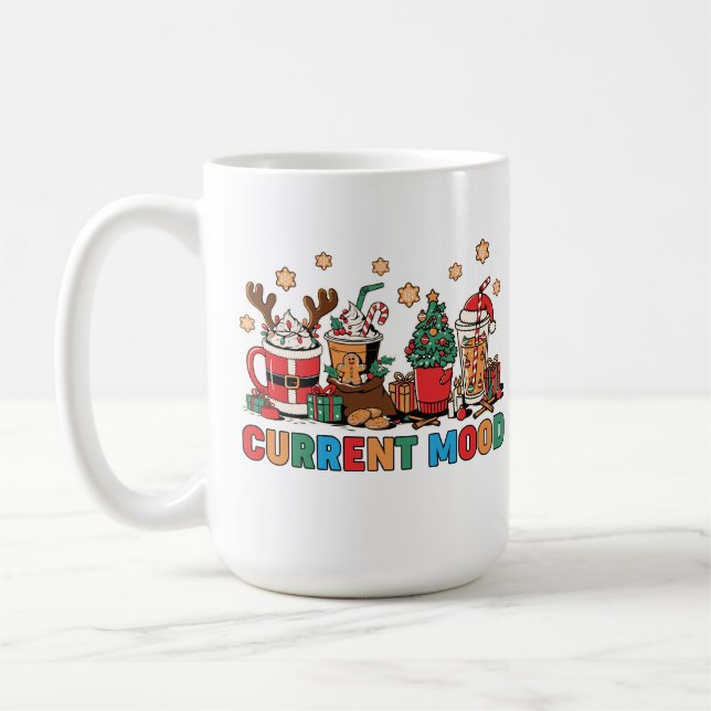 Caneca De Café Café De Natal Festivo Com Designs Reproduzíveis (Esquerda)