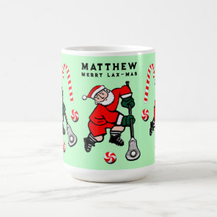 Caneca De Café Café de Natal Personalizado de Lacrosse com Duas C
