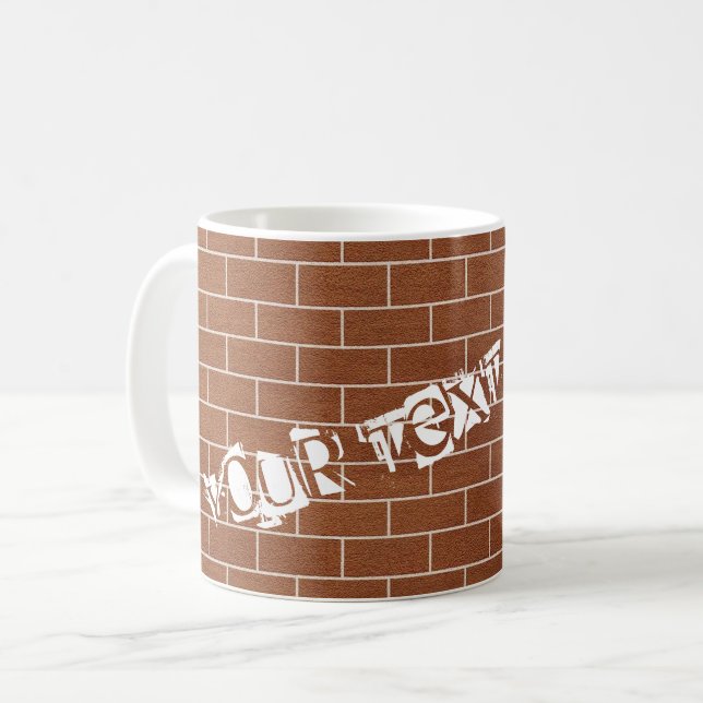 Caneca De Café Café de parede com texto personalizado (Frente Esquerda)