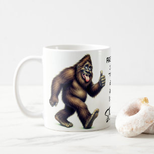 Caneca De Café Café de Pequeno Almoço do Pé-Grande Sasquatch Feli