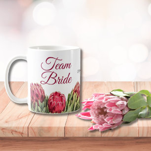 Caneca De Café Café de Presente com Entourage Floral de Protea Ro