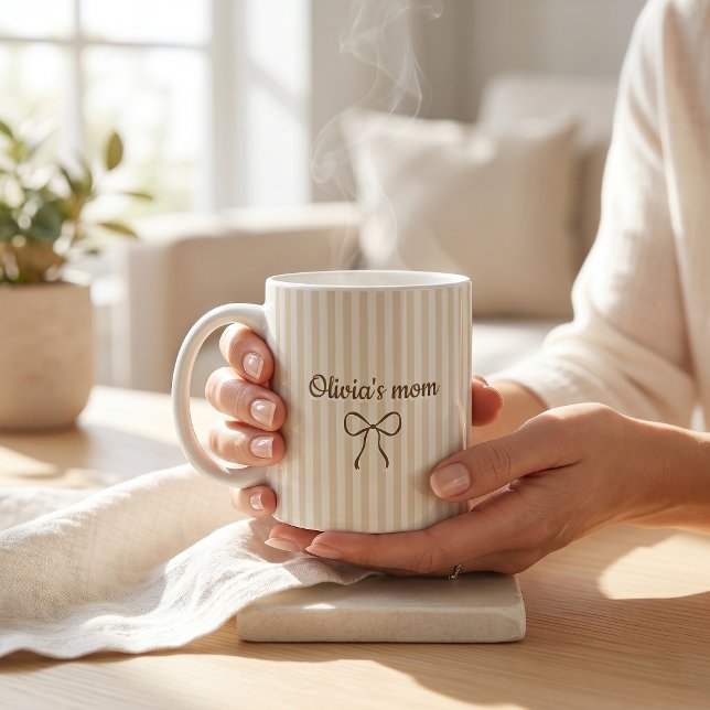 Caneca De Café Café de Presente para Nova Mãe e Pai com Nome Pers (Criador carregado)