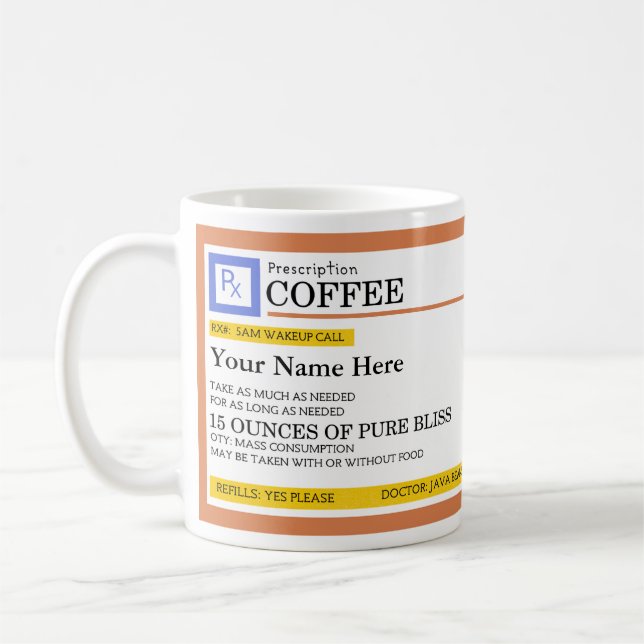 Caneca De Café Café de Receita Coffee Personalizado Coffee Mug (Esquerda)