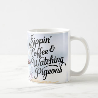 Caneca De Café Café De Sippin & Assistindo Pigeons Mug