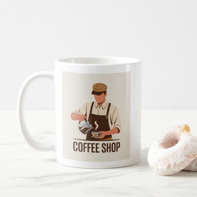 Caneca De Café Café ☕ – Designs Aconchegantes e para Amantes de C (Com Donut)