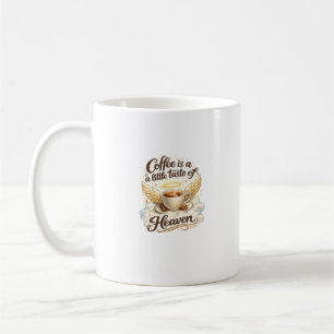 Caneca De Café Café do Céu Design de Citação de Café Angelical