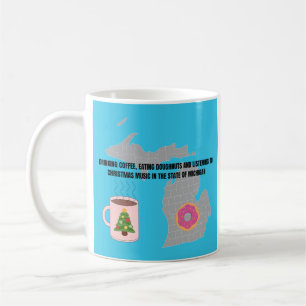 Caneca De Café Café, Donuts e Música de Natal em Michigan 