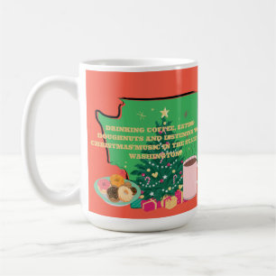 Caneca De Café Café, Donuts e Música de Natal em Washington 