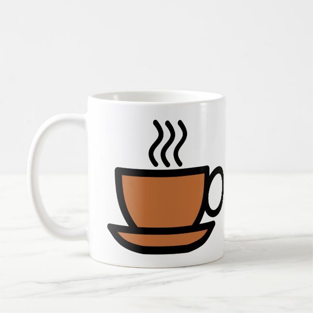 Caneca De Café Café Doodle Mug - Caffeine Lover Gift (Esquerda)