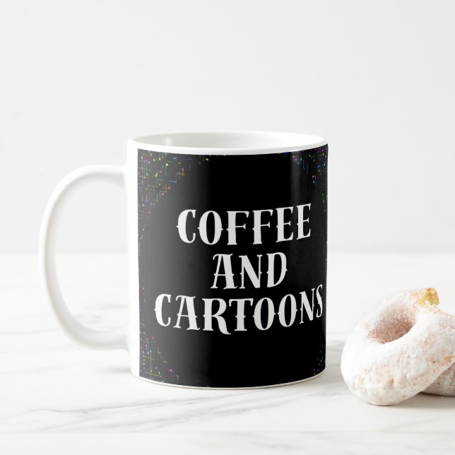 Caneca De Café Café e Desenhos Animados (Com Donut)