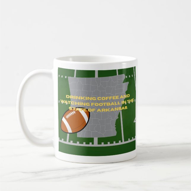 Caneca De Café Café e Futebol em Arkansas  (Esquerda)