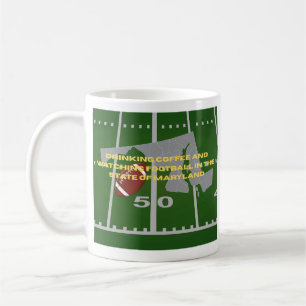 Caneca De Café Café e Futebol em Maryland