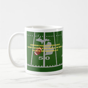 Caneca De Café Café e Futebol em Michigan
