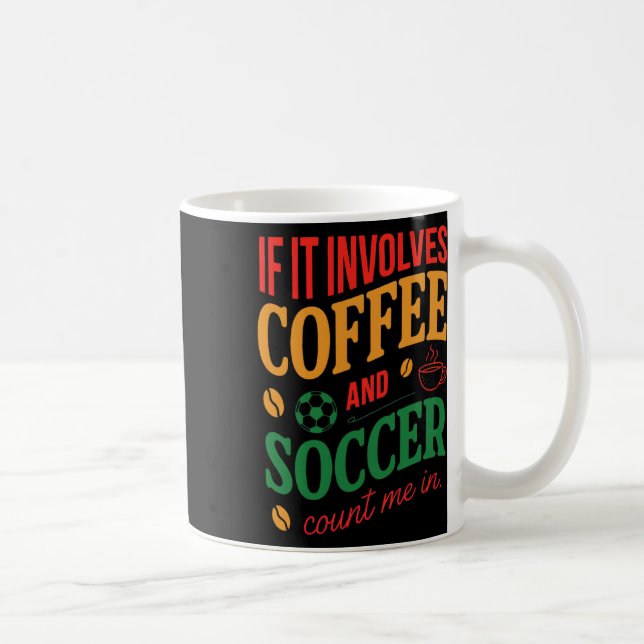 Caneca De Café Café E Futebol Me Conta Quote  (Direita)