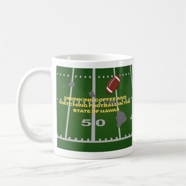 Caneca De Café Café e Futebol no Havaí  (Esquerda)