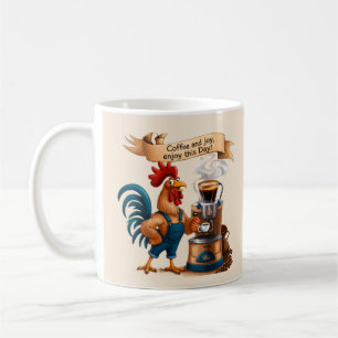 Caneca De Café Café e Galo da Alegria