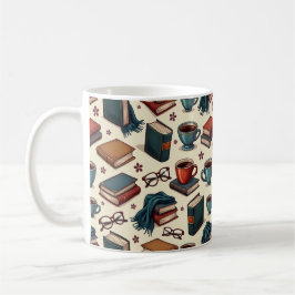 Caneca De Café Café e Livros