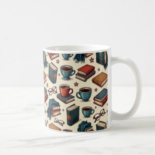 Caneca De Café Café e Livros