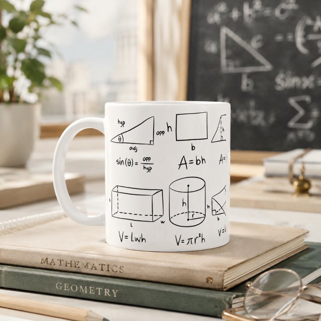 Caneca De Café Café e Matemática Resolvem Todos os Problemas (Criador carregado)
