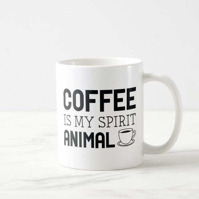 Caneca De Café Café É Meu Animal Espirituoso (Direita)
