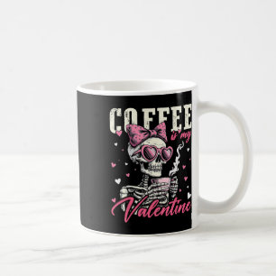 Caneca De Café Café É Meu Namorado Esqueleto Arco Coração Menina