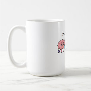 Caneca De Café Café É Meu Poder Mental Engraçado Bonito Cérebro C