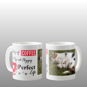 Caneca De Café Café e minha cinza de vida perfeita para meu gato