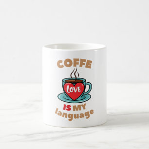 Caneca De Café Café é minha língua de amor