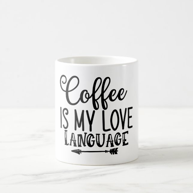 Caneca De Café café é minha linguagem do amor (Centro)