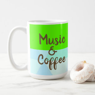 Caneca De Café Café e música leves e brilhantes