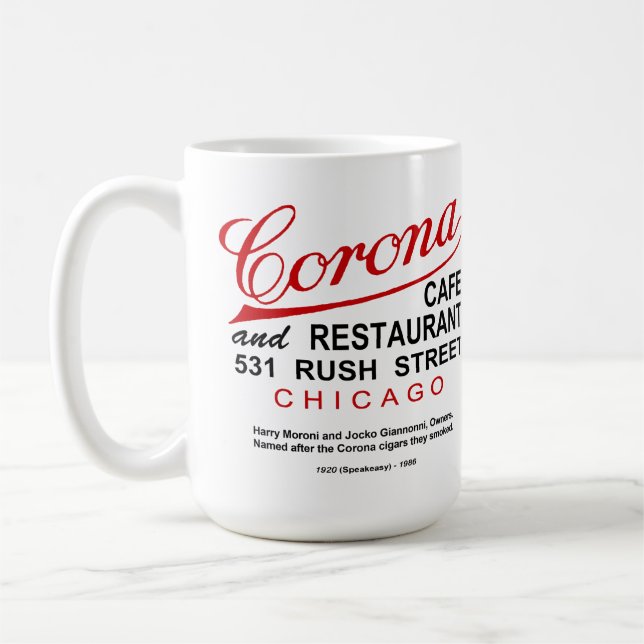 Caneca De Café Café e Restaurante Corona, Chicago, IL (Esquerda)