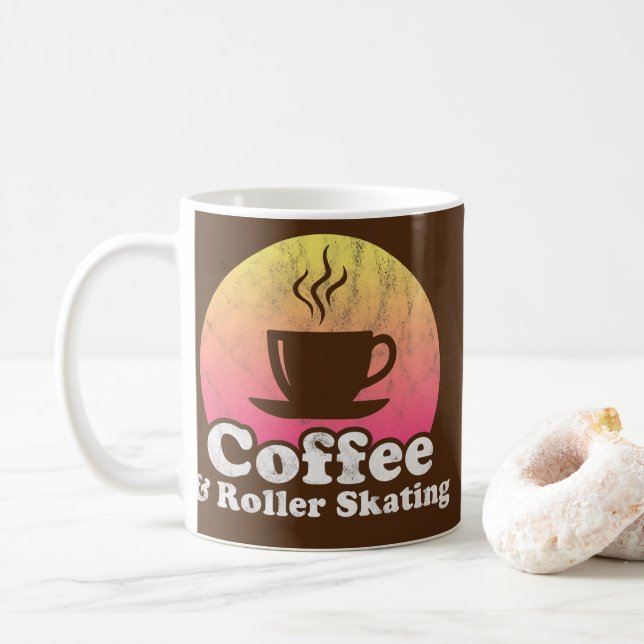 Caneca De Café Café e Rolller  (Com Donut)