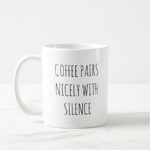 Caneca De Café Café E Silêncio   Mug personalizado