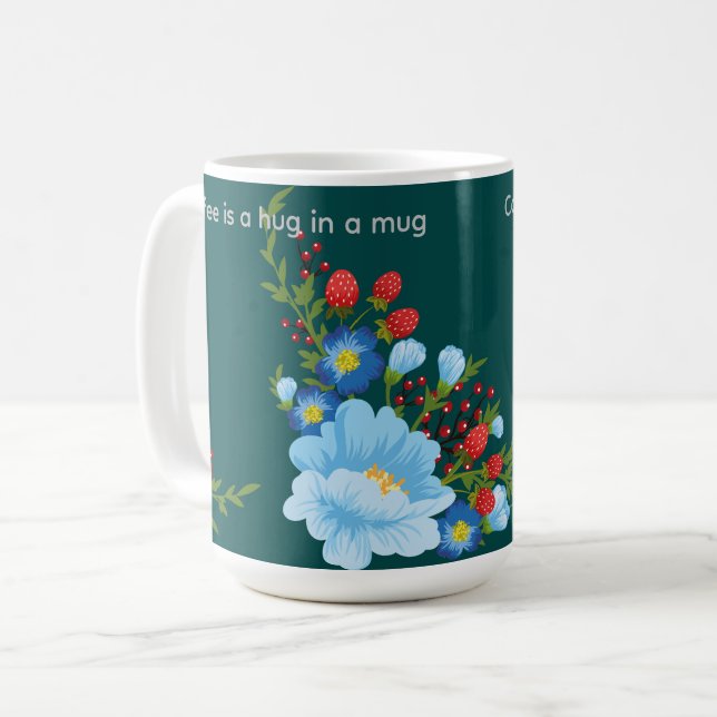 Caneca De Café Café é um abraço numa caneca. Café para todos (Frente Esquerda)