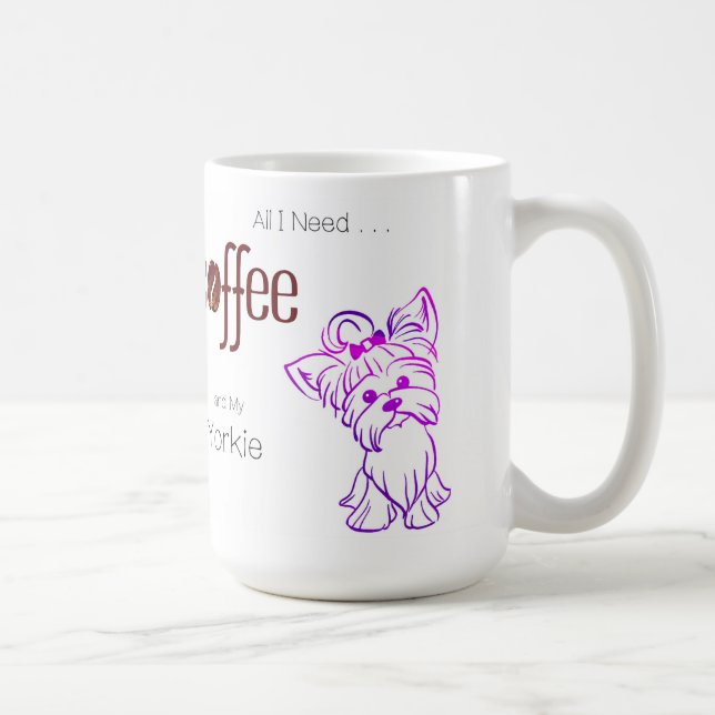 Caneca De Café Café e Yorkie (Direita)