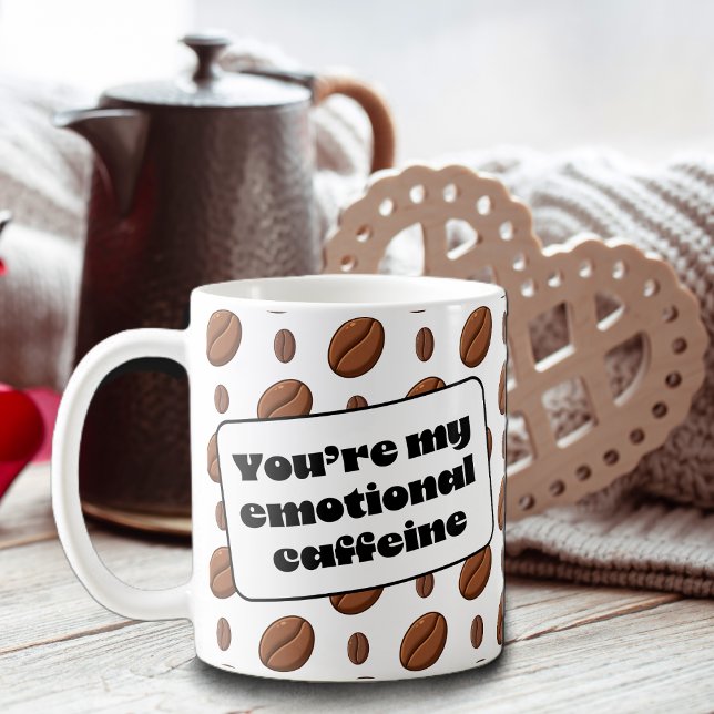 Caneca De Café Café em Grãos Caffeine Emocional Decoração (Criador carregado)