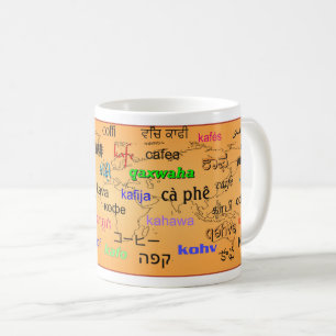 Caneca De Café Café em muitos idiomas