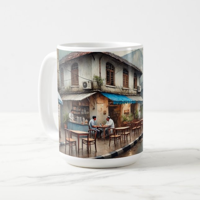 Caneca De Café Café em Mumbai Índia (Frente Esquerda)
