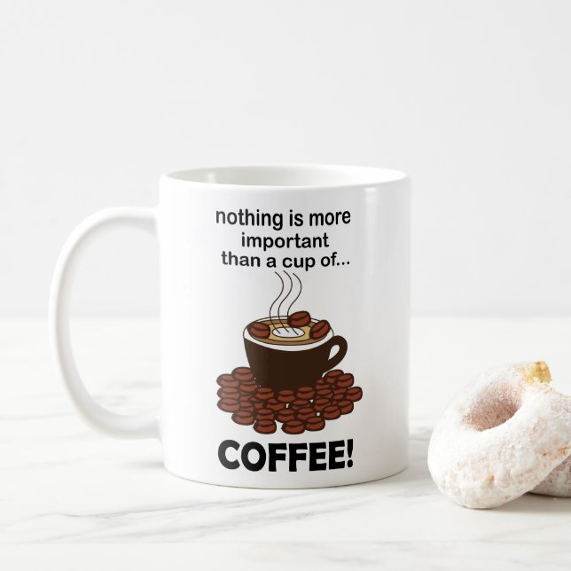 Caneca De Café Café Engraçado Café Café Lover Café (Com Donut)
