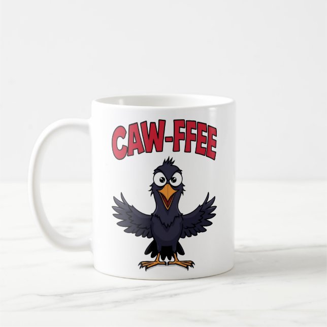 Caneca De Café Café Engraçado com CAW FFEE (Esquerda)